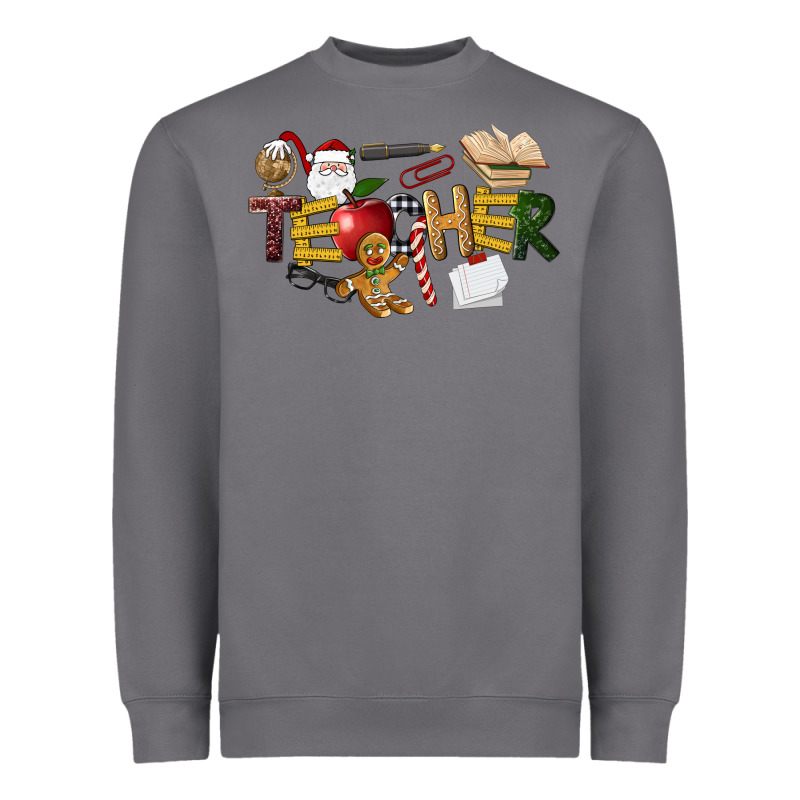 Christmas Teacher Heavyweight Sweatshirt by LillyAllenDesigns | Teevron