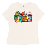 Bone school bus driver coffee cups Ladies Tee - NancyCooperArtShop