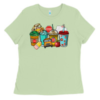 Matcha school bus driver coffee cups Ladies Tee - NancyCooperArtShop