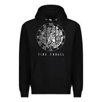 Black Time Travel Traveler Watch Vintage Clock Steampunk Gift Premium Hoodie - longCreatives