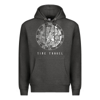 Charcoal Heather Time Travel Traveler Watch Vintage Clock Steampunk Gift Premium Hoodie - longCreatives