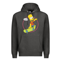 Charcoal Heather The Simpsons Bart Simpson Eat My Shorts Premium Hoodie - longCreatives