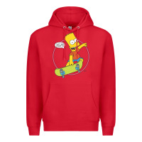 Red The Simpsons Bart Simpson Eat My Shorts Premium Hoodie - longCreatives