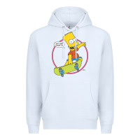 White The Simpsons Bart Simpson Eat My Shorts Premium Hoodie - longCreatives