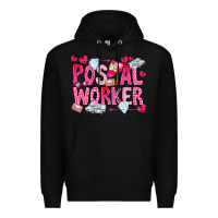 Black Postal Worker Premium Hoodie - CowhideDigitalArt