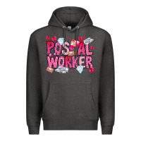 Charcoal Heather Postal Worker Premium Hoodie - CowhideDigitalArt