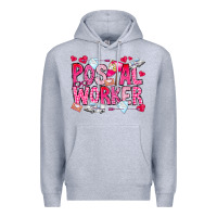 Heather Grey Postal Worker Premium Hoodie - CowhideDigitalArt