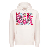 Pale Pink Postal Worker Premium Hoodie - CowhideDigitalArt