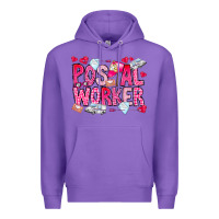 Purple Postal Worker Premium Hoodie - CowhideDigitalArt