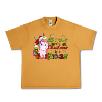 Peanut Butter all i want for christmas is a unicorn Urban Heavy Tee - CowGirlArtShop