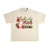 Sandshell all i want for christmas is a unicorn Urban Heavy Tee - CowGirlArtShop