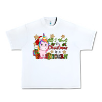 White all i want for christmas is a unicorn Urban Heavy Tee - CowGirlArtShop