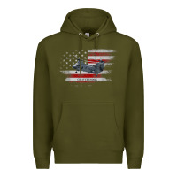 Army Green CH-47 Chinook Helicopter USA Flag Helicopter Pilot Gifts Premium Hoodie - longCreatives