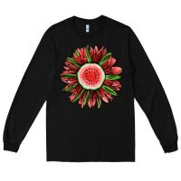 Black Watermelon Sunflower Long Sleeve Tee - Jasminsmagicworld