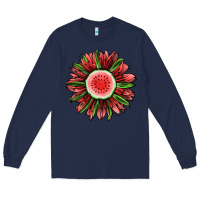 Navy Watermelon Sunflower Long Sleeve Tee - Jasminsmagicworld