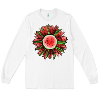 White Watermelon Sunflower Long Sleeve Tee - Jasminsmagicworld