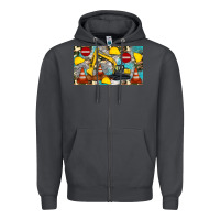 Smoke excavator sippy Zipper Hoodie - Artiststas