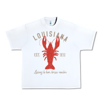 White Louisiana Crawfish T Laissez le bon temps rouler Urban Heavy Tee - longCreatives