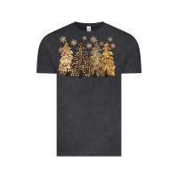 Vintage Black merry christmas leopard trees Vintage Tee - CowGirlArtShop