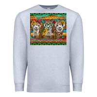 Heather Grey alpacas Premium Sweatshirt - BarkalooDesign