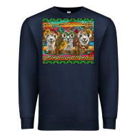Navy alpacas Premium Sweatshirt - BarkalooDesign