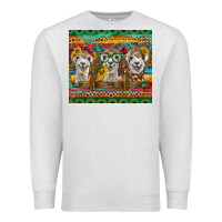 Oatmeal Heather alpacas Premium Sweatshirt - BarkalooDesign