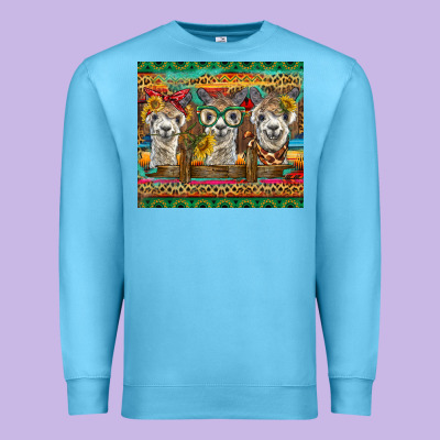 Alpacas Premium Sweatshirt Designed By Barkaloodesign