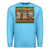 Ocean Blue alpacas Premium Sweatshirt - BarkalooDesign