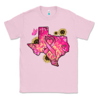 Bubblegum Pink Texas map Cancer Classic Tee - HowdyJamesFarm