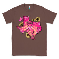 Chestnut Texas map Cancer Classic Tee - HowdyJamesFarm
