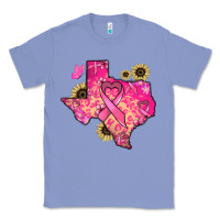 Colony Blue Texas map Cancer Classic Tee - HowdyJamesFarm
