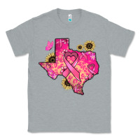 Heather Grey Texas map Cancer Classic Tee - HowdyJamesFarm
