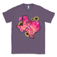 Lavender Texas map Cancer Classic Tee - HowdyJamesFarm