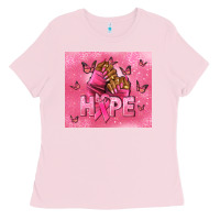Bubblegum Pink hope cancer nails Ladies Tee - NancyCooperArtShop