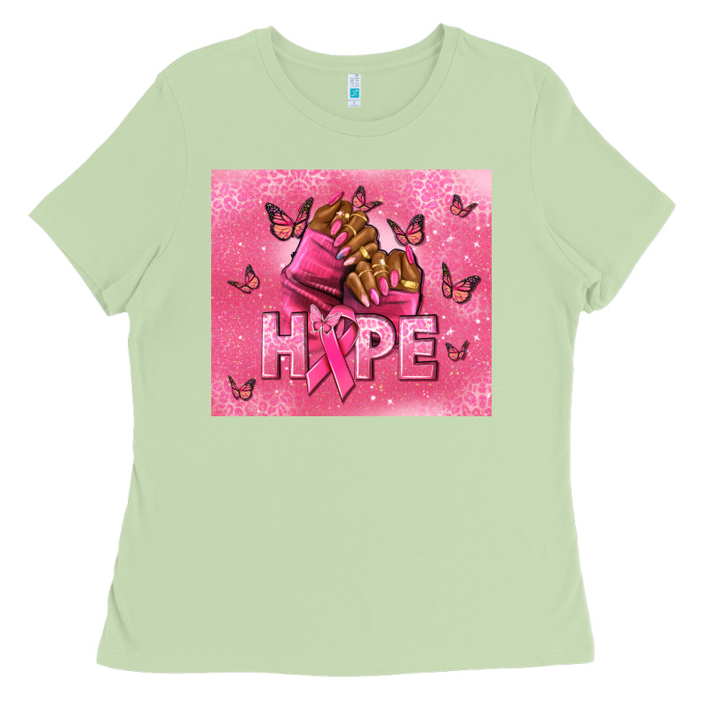 Hope Cancer Nails Ladies Tee by NancyCooperArtShop | Teevron