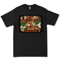 Black christmas buffalo plaid cowhide background Premium Tee - Jasminsmagicworld