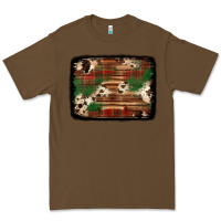 Cacao christmas buffalo plaid cowhide background Premium Tee - Jasminsmagicworld