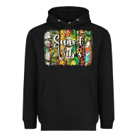 Black sunset vibes brush stroke Heavyweight Hoodie - BarkalooDesign