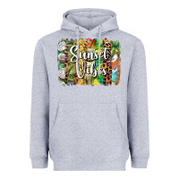 Heather Grey sunset vibes brush stroke Heavyweight Hoodie - BarkalooDesign