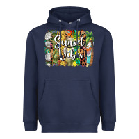 Navy sunset vibes brush stroke Heavyweight Hoodie - BarkalooDesign