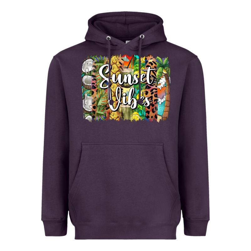 Sunset Vibes Brush Stroke Heavyweight Hoodie by BarkalooDesign | Teevron