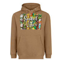 Toasted Coconut sunset vibes brush stroke Heavyweight Hoodie - BarkalooDesign