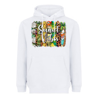 White sunset vibes brush stroke Heavyweight Hoodie - BarkalooDesign
