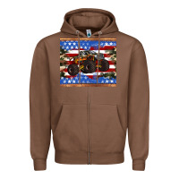 Chestnut monster truck american flag tumbler Zipper Hoodie - Artiststas