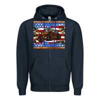 Navy monster truck american flag tumbler Zipper Hoodie - Artiststas