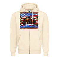 Sandshell monster truck american flag tumbler Zipper Hoodie - Artiststas