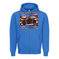 True Royal monster truck american flag tumbler Zipper Hoodie - Artiststas