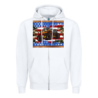 White monster truck american flag tumbler Zipper Hoodie - Artiststas