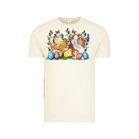 Vintage Arctic Easter bunny and chicks with floral Vintage Tee - RanaPortraitStore