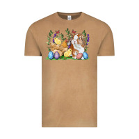 Vintage Camel Easter bunny and chicks with floral Vintage Tee - RanaPortraitStore
